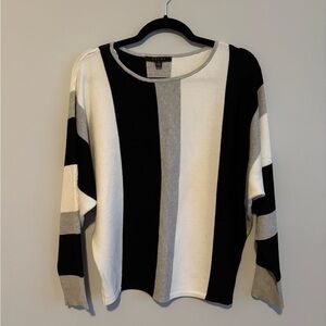 Cyrus Black & White Striped Sweater